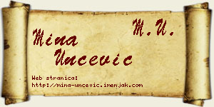 Mina Unčević vizit kartica
